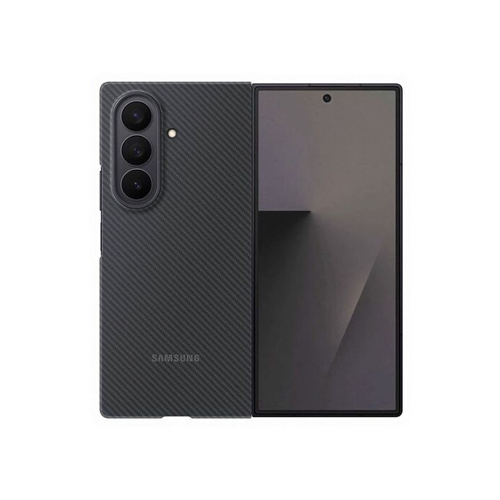 Balení černého karbonového pouzdra a fólie pro Samsung Galaxy Z Fold 7