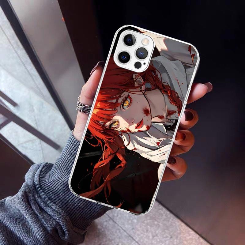 C-Chainsaw Mans Makima Phone Case For iPhone 17 Air 16 15 Pro Max 14 Plus 13 Mini 12 11 Cover 7 8 SE Silicone Shell Print Fundas