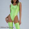 Backless Thong Bodysuit Bodysuit Elasticity Slips Female Glossy Swimsuit