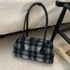 Plaid bag women's 2025 autumn new Korean version armpit bag high value retro niche shoulder portable small square bag