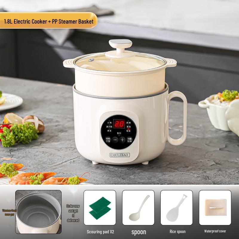 Smart Multi-Functional Titanium Electric Rice Cooker with Antibacterial Properties