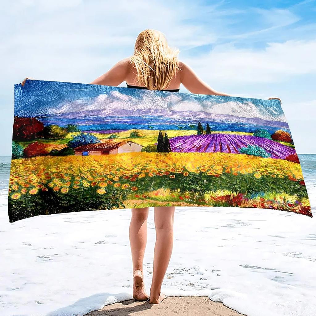 Starry Night Sand Free Beach Towels Absorbent Oversized Bath Towel Large Size Hand Towels for Swimming Bathroom Pool