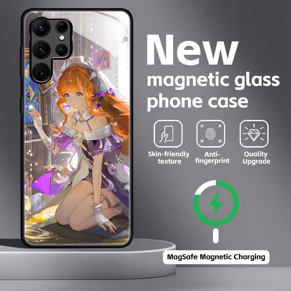 Wuthering Waves SIGRIKA  Phone Case For Samsung S26 S25 S24 S23 S22 S21 Plus Ultra Note20 Glass Magnetic Case