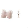 Modern Home Furnishing Bow Cushion And Ballerina Figurine Resin Girl Sculpture Comfortable Bedside