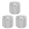Uxcell Aluminum Guitar Knob Set of 3 6mm Shaft Compatible Controls CNC Machined Tuning Parts for Electric Guitars and Basses (Silver) - - Volume/Tone