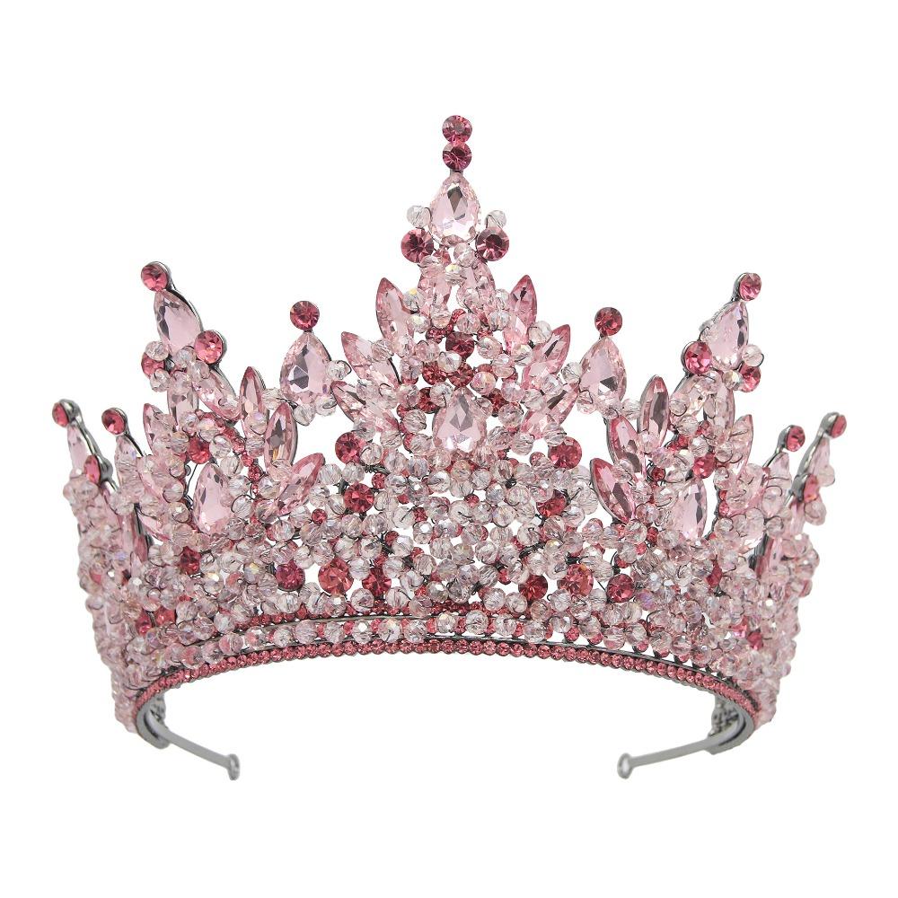 Electroplated Oversized Baroque Crown Luxury Queen