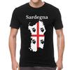 Męskie Koszulki z Mapą i Flagą Sardynii Nowość Koszulka z Flagą Włoch Fajny T-shirt Homme Bawełniana Oversize Koszulki Harajuku