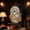DIY Owl Pearl Art Painting for Adults/Beginners Gift Home Decor Pearl Gem Paintings Picture Arts Craft 30x40cm Without Frame