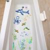 6Pcs/Set Bathtub Decoration Anti-Slip Bathtub Stickers Cartoon Coral Crab Small Fish Pattern Stickers Bathroom Pvc Frosted Batht