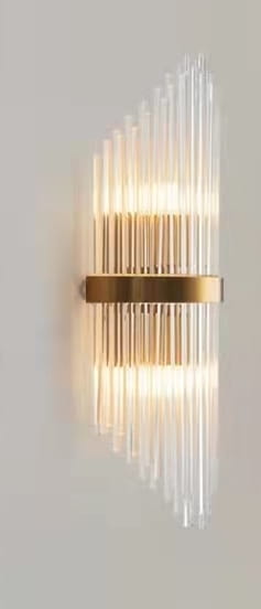 Nitra W2 - large crystal wall lamp 60cm gold