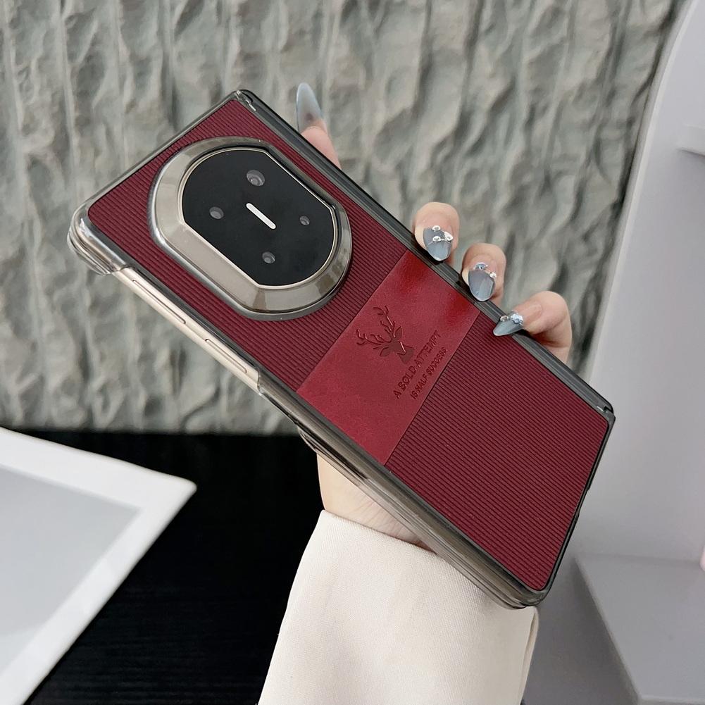 

Deer Head Plaid with Built-in Wireless Charging Magnetic Suction Ring Phone Case For Huawei Mate X7 mate X6 Slim Protect Cover Huawei Mate X7