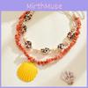 Summer Beach Shell Necklace For Women Multilayer Natural Sea Stone Pendant Jewelry