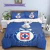 Cruz Azul Pattern Bedding Home Decoration Birthday Gift (1 * duvet cover + 2 * pillowcase, without core)