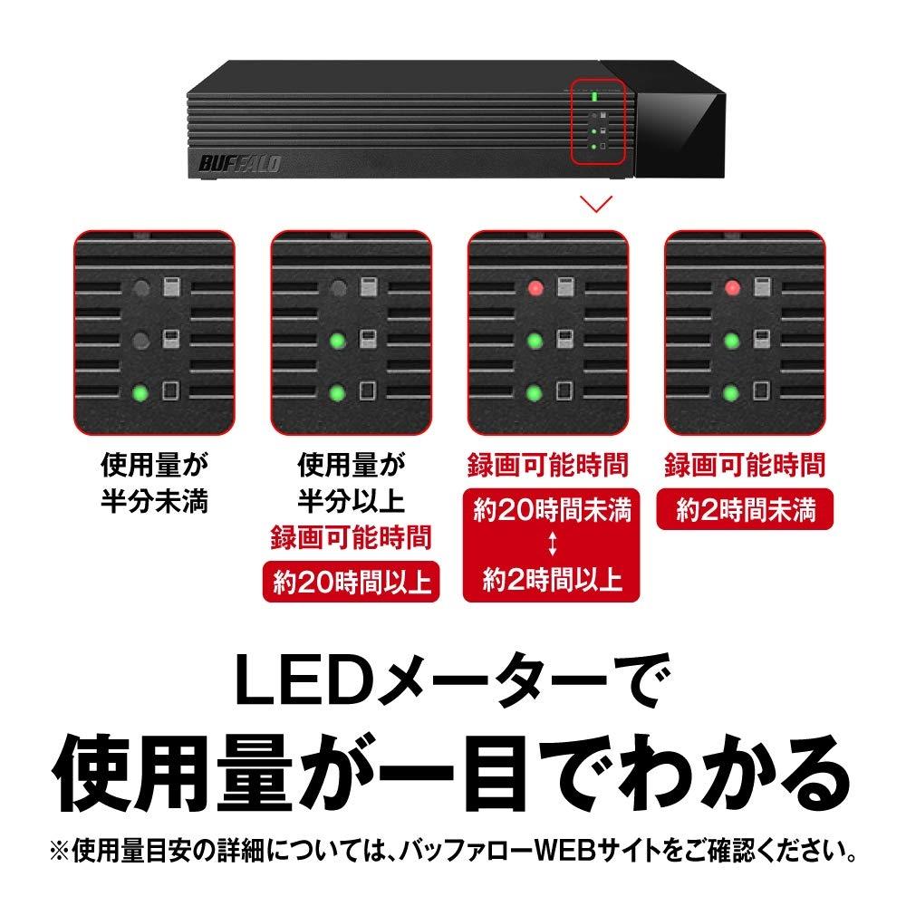 Buffalo 24-hour Continuous Recording Compatible 3.5 Inch External HDD with Usage Meter Black 3TB HDV-SAM3.0U3-BKA