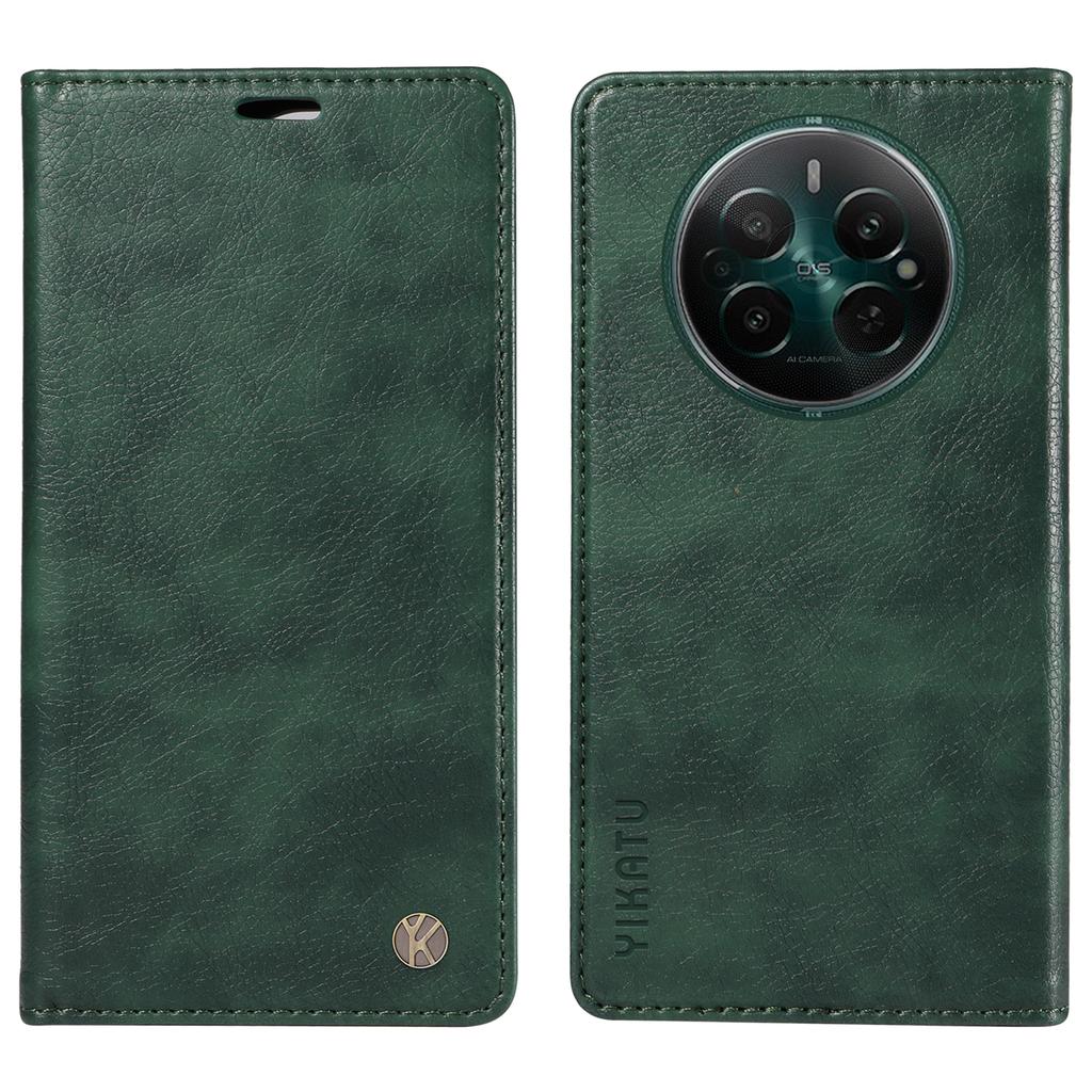 YIKATU YK-006 For Realme Narzo 70 5G/Narzo 70 Pro 5G/P1 5G/12 4G/12+ 5G Case Wallet Litchi Grain Leather Phone Cover