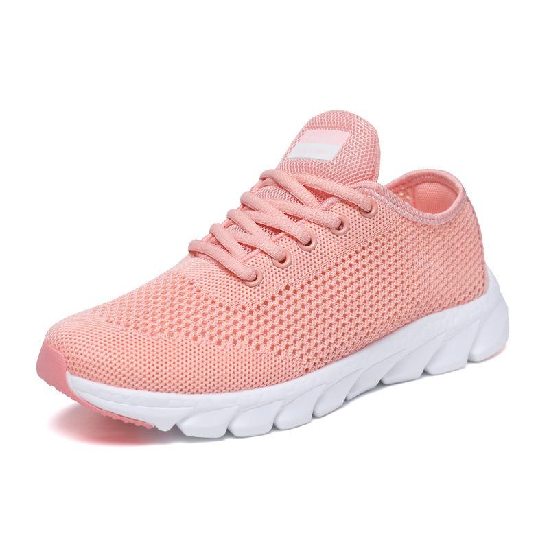 Women's shoes summer new fly-woven breathable shoes comfortable versatile lace-up hollow large net casual shoes women