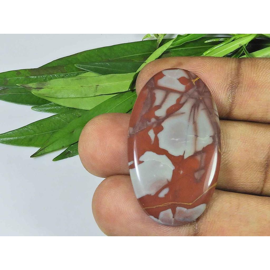 22X39X04MM Přírodní kabošon z noreenského jaspisu, oválný, volný drahokam 38 karátů SK-3827