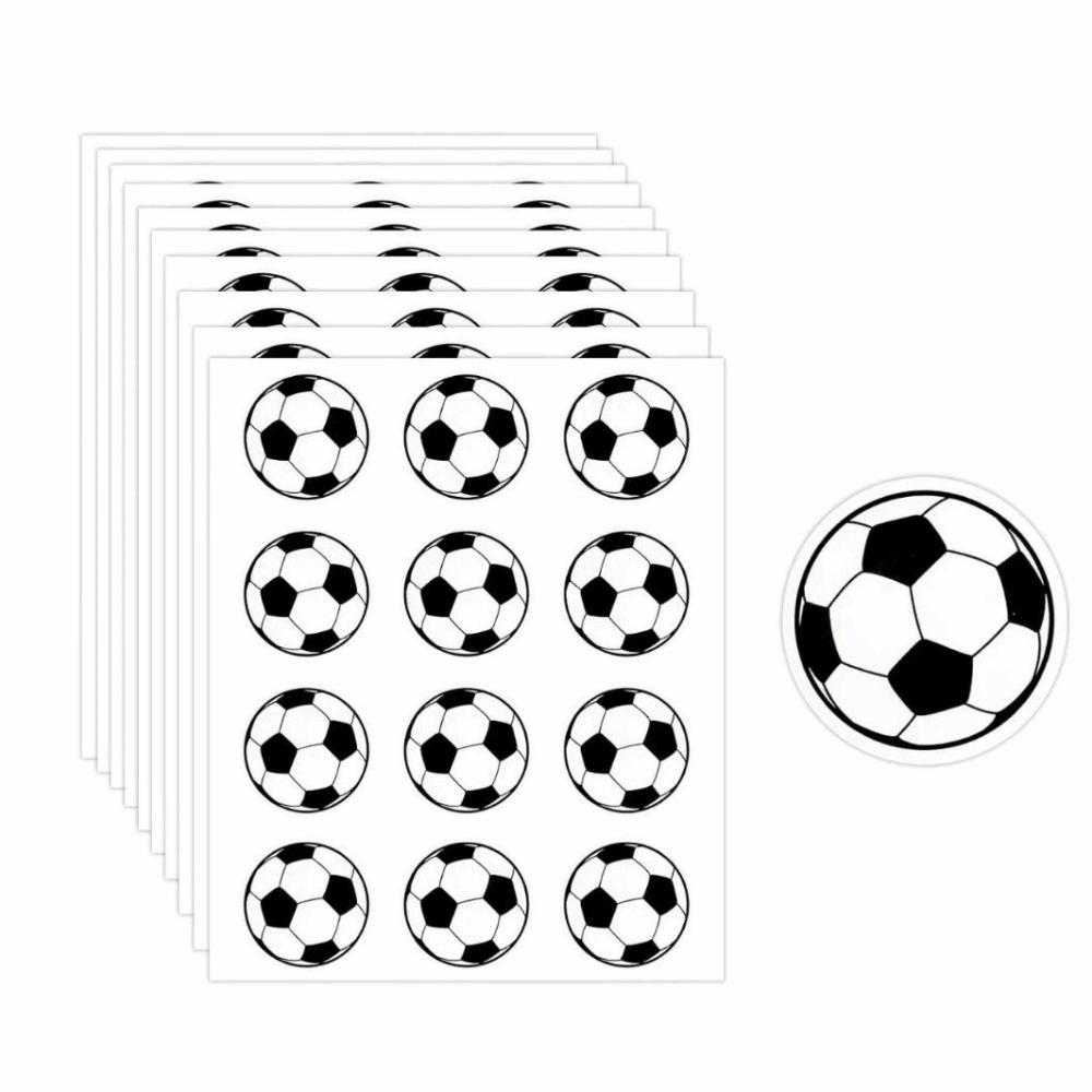120 Stück Sport-Thema Sportball-Aufkleber Fußball Gesichtskunst-Aufkleber Sport-Geburtstagsparty