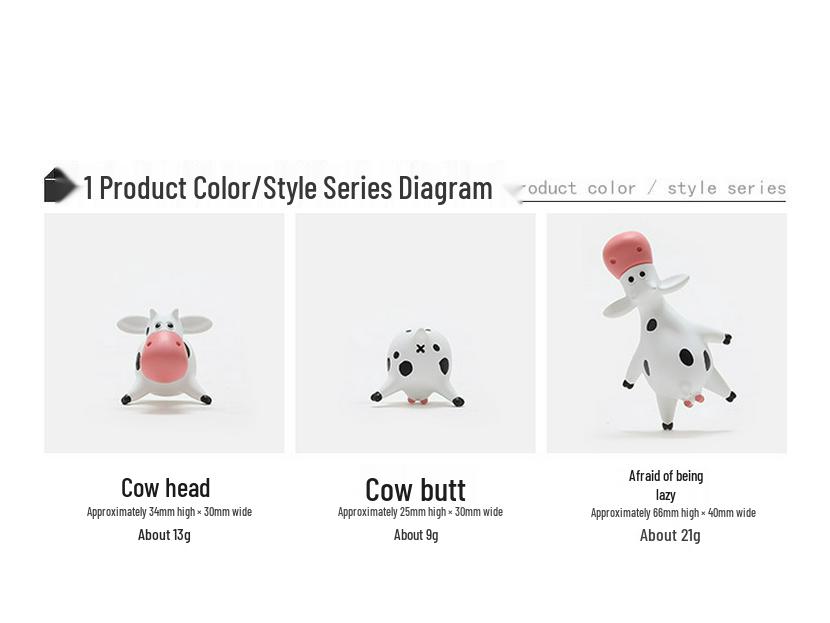 Cute 3D Cartoon Cow Fridge Magnet - Creative Magnetic Sticker Gift