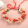 Flower Hair Wreath Headband Floral Crown Garland with Adjustable Ribbon Festivals Wedding Party Headpiece for Women Girl