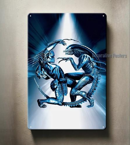 Alien Vs Predator Movie Metal Poster Tin Sign Collectable Plate