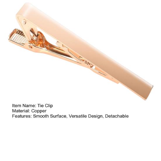 Tie Clip Smooth Surface Copper Men Business Tie Clip Detachable Versatile Weddings Business Outfits Bow Tie Outfit Accessory