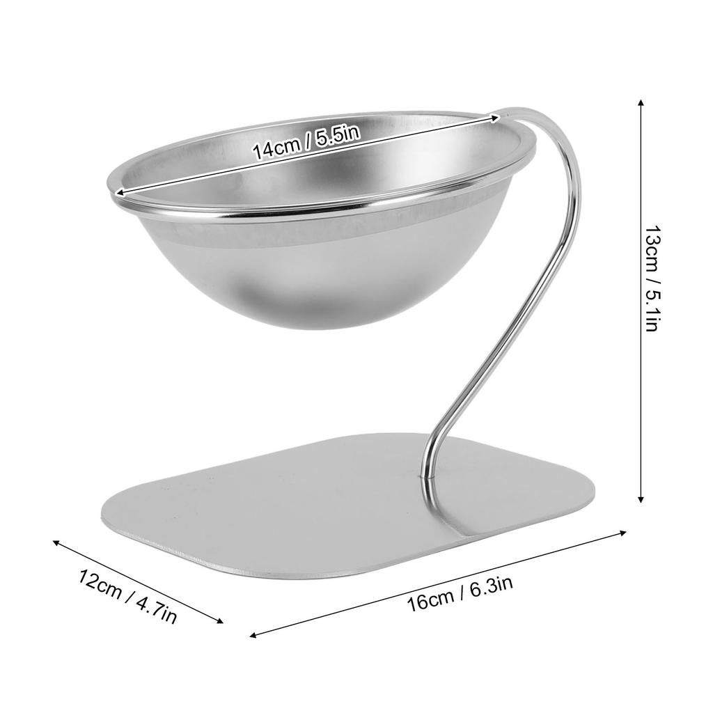 Edelstahl Katzenfutter Wassernapf Große Kapazität Kippsicher Erhöhter Haustiernapf für Katzen Hunde Haustierbedarf