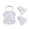 Ruffled Victorian Lace Jabot Detachable Collar Cuffs Set Accessory Set Fake Collar