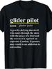 Unisex T-shirt Glider Pilot Definition Dictionary for Glider T-Shirt Men's Oversized Fashion T-Shirt, PLUS SIZE