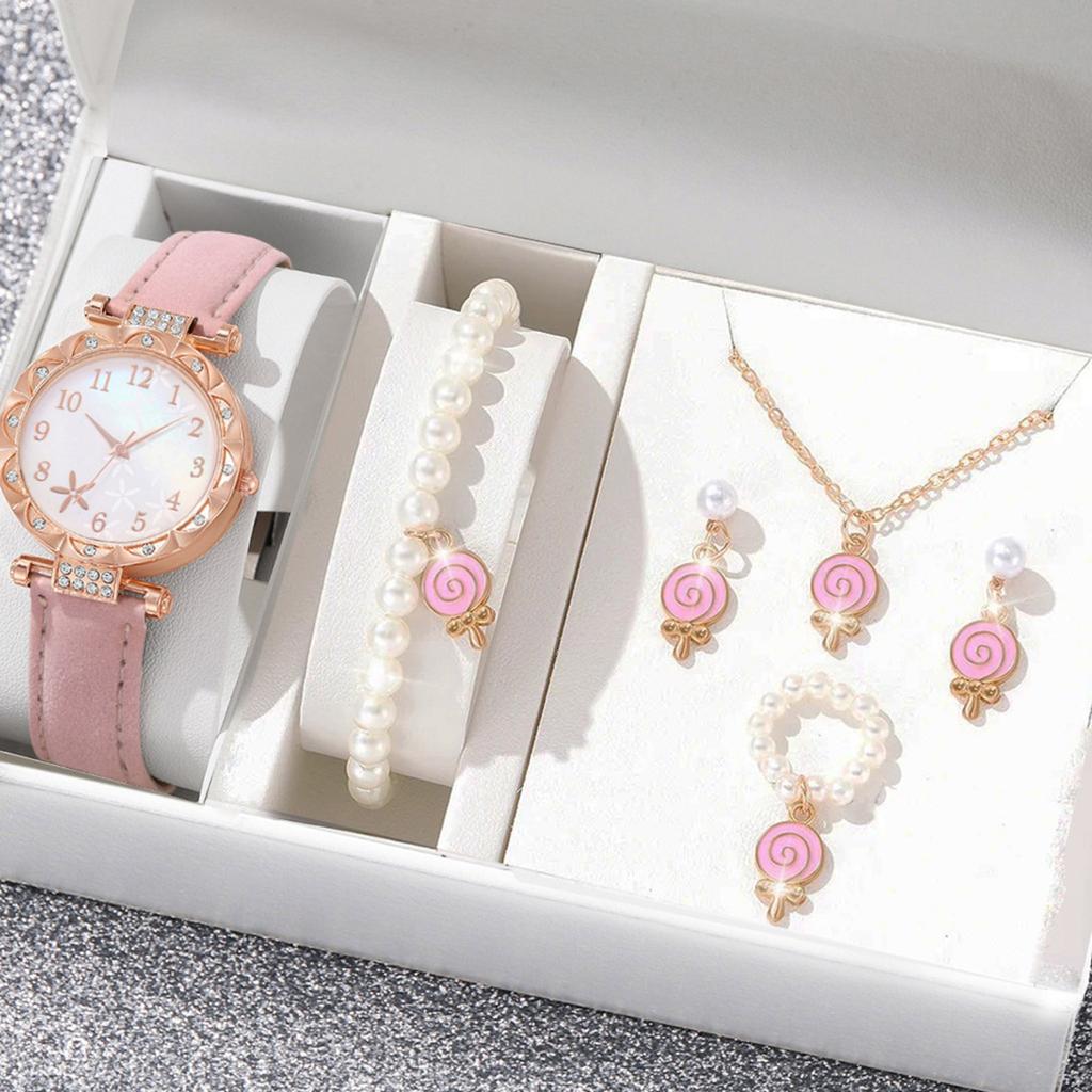 Practical Watch and Jewelry Set Elegant Alloy Accessories Watch and Jewelry Collection Perfect for Women Daily Outfit