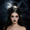 Halloween Decor Skull Head Headband Simulation Flowers Day of The Dead Headband  Girls/Children