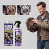 Spray de curățare a ruginii, Pachet 2 bucăți, Dizolvant lichid pentru rugină auto pentru curățarea suprafețelor metalice și tratamentul coroziunii, Sticlă cu pulverizator ușor de utilizat