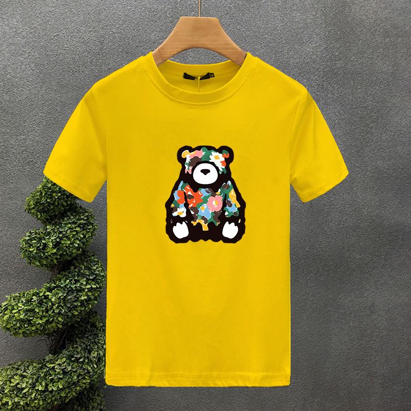 2025 New High Quality Oversized Luxury Brand Bear 100% Cotton Print Tees Summer Harajuku For Men's/Women's Short Sleeve T-shirt