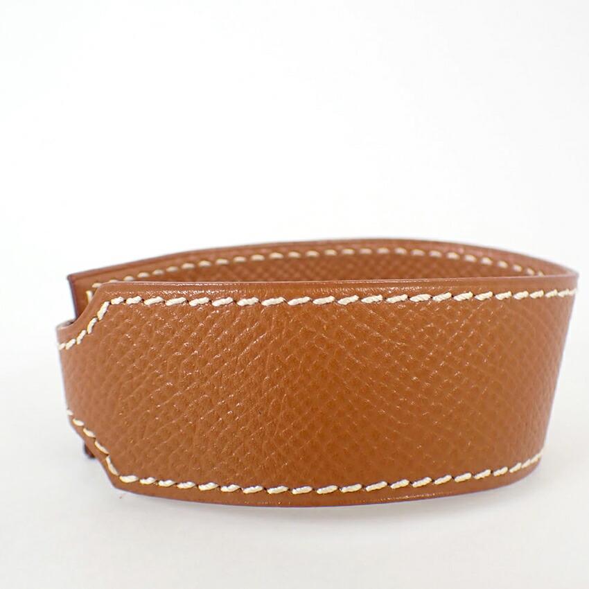 [Pre-owned] HERMES/Hermes Leather Brown Bracelet/j54-1