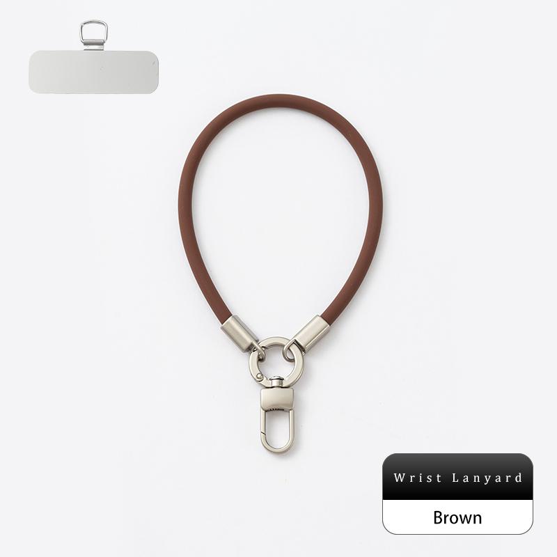 

6mm silicone Crossbody Phone Strap Anti-Theft & Ant-Drop Wrist Phone Lanyard with with Strap Card, safety neck phone lanyard silicone