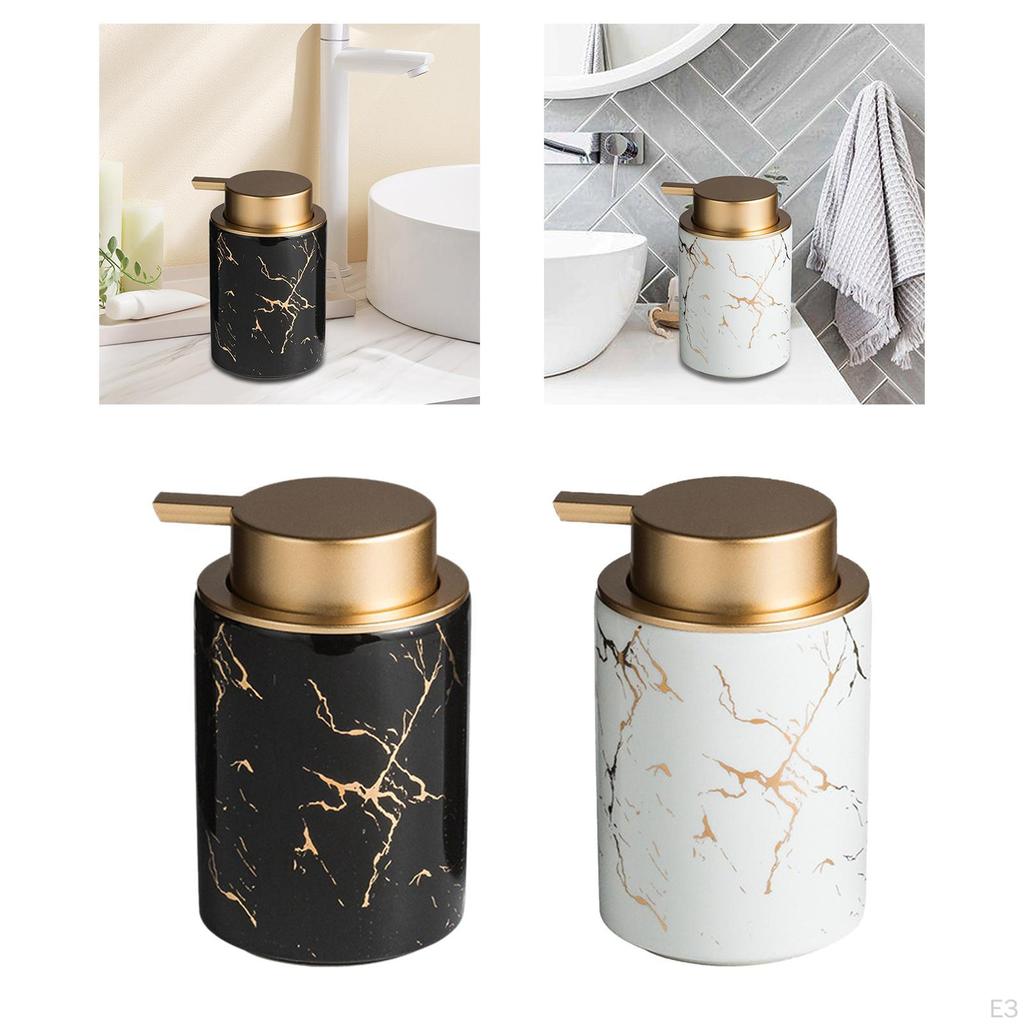 Bottle Bathroom Accessories Marble Textured Dispenser