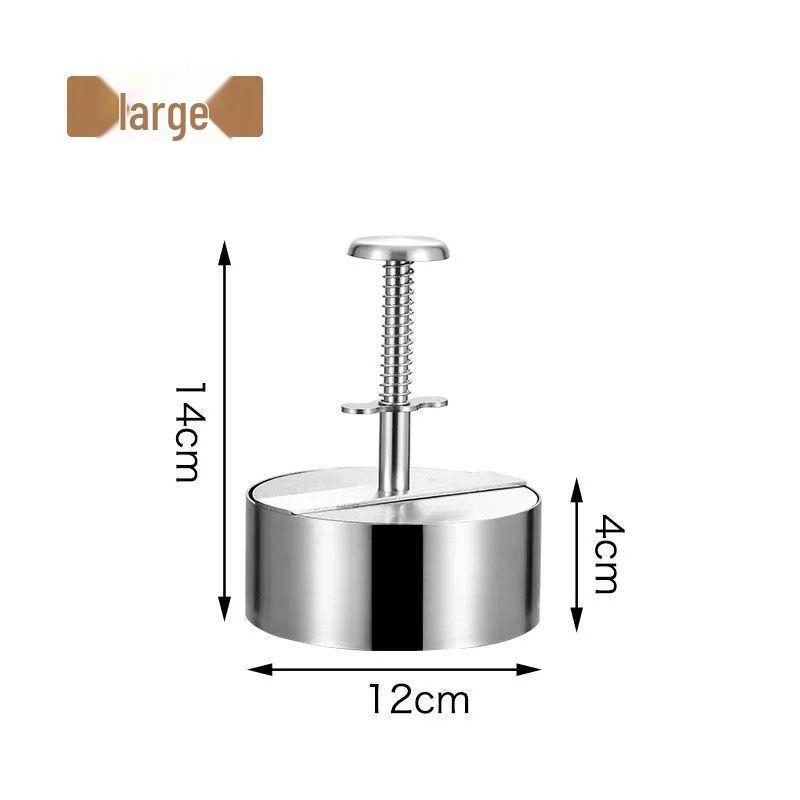 304 Stainless Steel Manual Hamburger Patty Press Mold for Kitchen