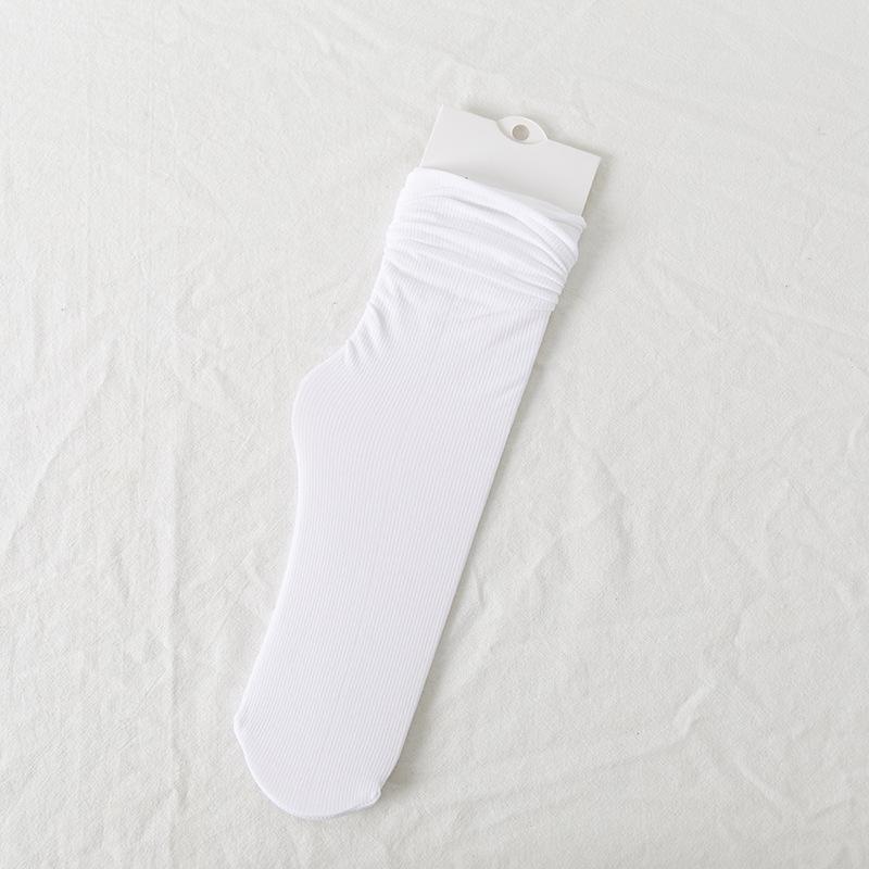 Bingbing Women's Trendy Mid-Calf Scrunched Socks - Summer To Autumn Versatile Style