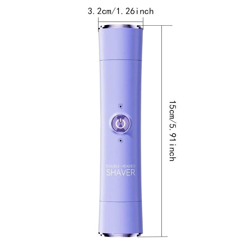 2-In-1 Electric Hair Removal Kit USB Rechargeable Trimmer for Women, Bikini Line and Underarm Hair Remover, Ideal Gift for Her, Cordless Body Razor фиолетовый