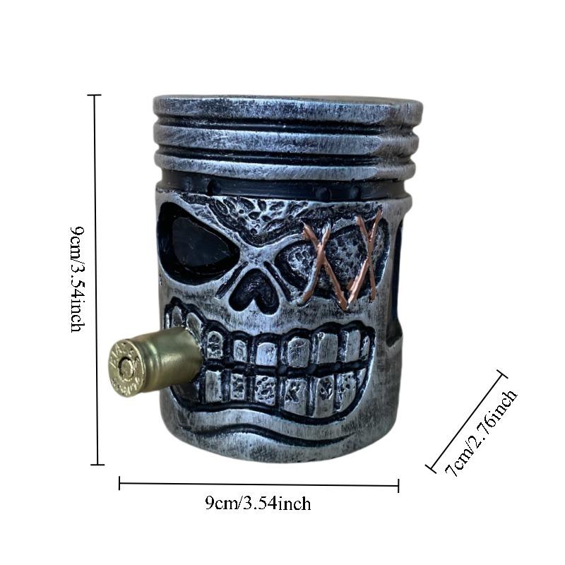 Scultura Teschio Faccia Piston Scultura Meccanica Punk Resina Statuetta Arte Ornamenti Creativi Divertenti Ufficio Casa Tavolo Decorazioni