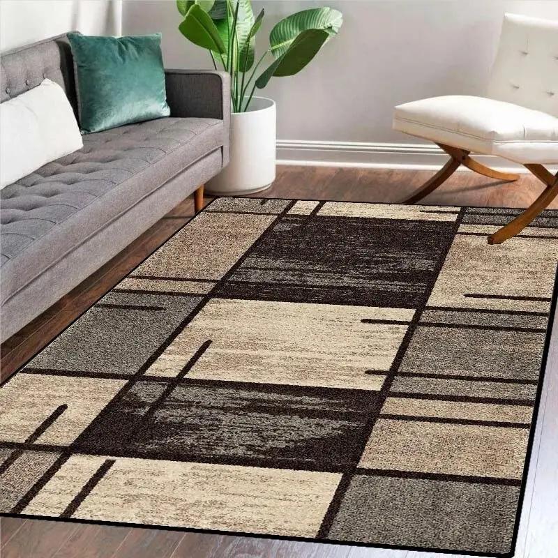 Nordic Striped Rugs for Living Room Decor Plaid Patten Rug Home Decorations Carpets for Bedroom Large Area Carpet Non-slip Mat