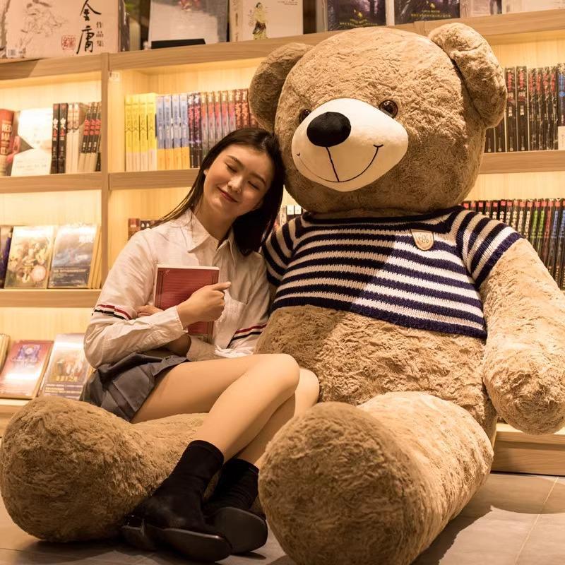 Giant Plush Teddy Bear Pillow for Hugging and Sleeping - Perfect for Girls