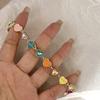 Bunte Strasssteine Liebesherz Armbänder Mode Armreif Trendige Y2k Ästhetik Handgelenk Schmuck Geschenk für Frauen Mädchen