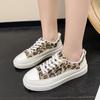 2025 New Stylish Leopard Sneakers Women Spring Chunky Canvas Flats Woman Vulcanized Shoes Tennis Platform Trainers Plimsolls