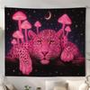 Psychedelic Pink Leopard Tapestry with Magic
