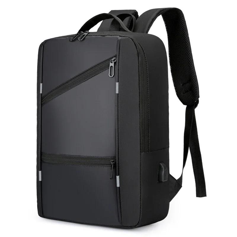 Business Casual Style Women Men Laptop Backpack Waterproof Oxford Cloth Laptop Bag  17 Inch Laptop Case