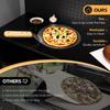 AT21-Fixed Handle Stainless Steel Pizza Peel Transfer Spatula Baking Tool For Pizza Making