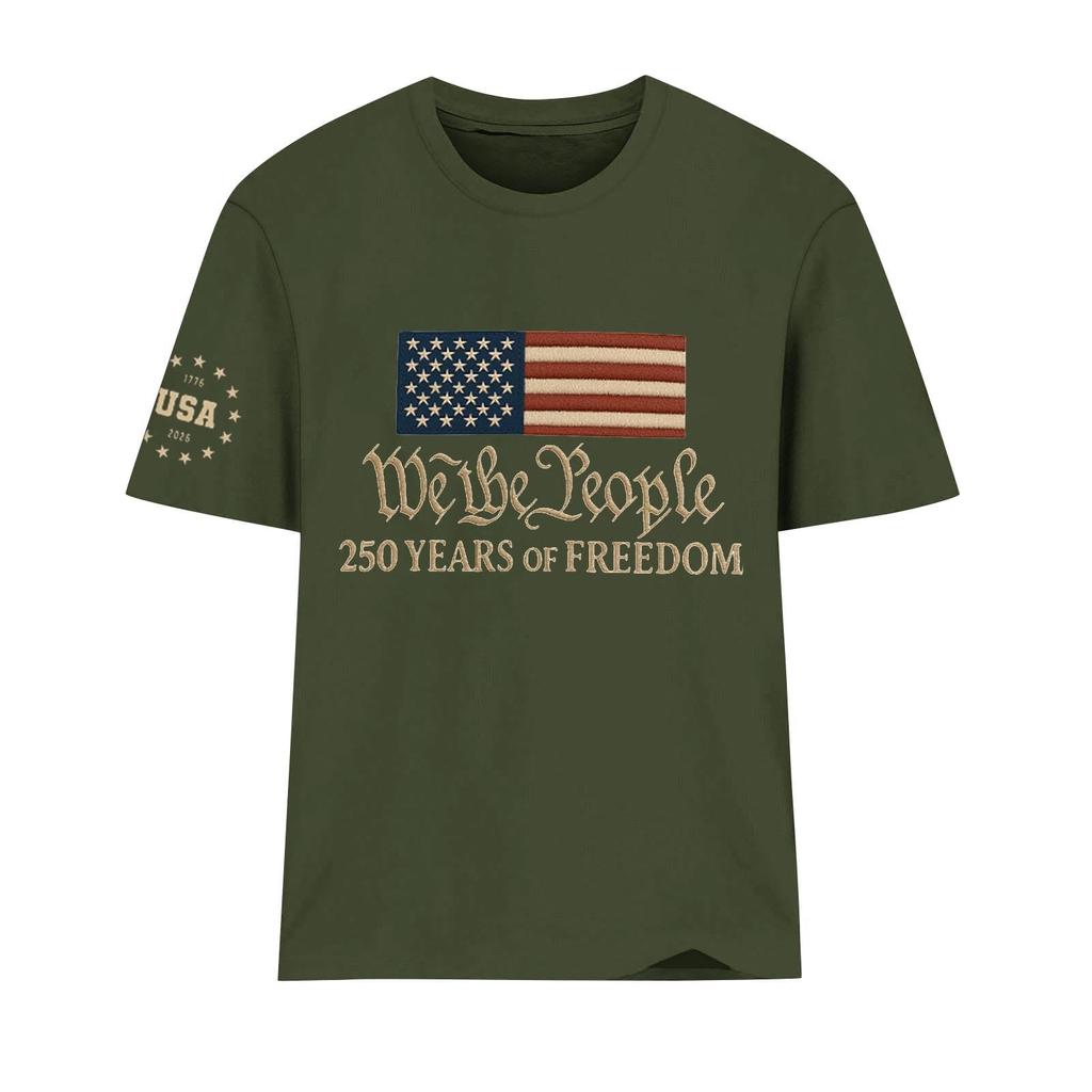 Pulôver casual feminino com decote redondo e manga curta, camiseta estampada