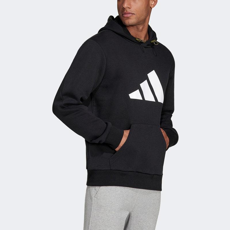 adidas Men's Fi WTR Chest Large Logo Pullover Hoodie Black H46512