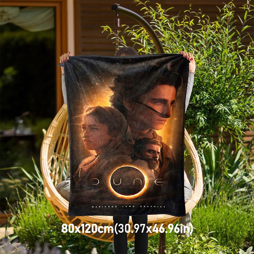 

1pc Dune GraphicsOutdoor Flannel Blanket Soft Plush Decor for Picnics, camping,Bedroom, Playroom, or Lunch Breakn1224A 80x120cm(31x47inch)